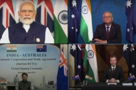भारत, ऑस्ट्रेलिया ने आर्थिक सहयोग और व्यापार समझौते पर हस्ताक्षर किए