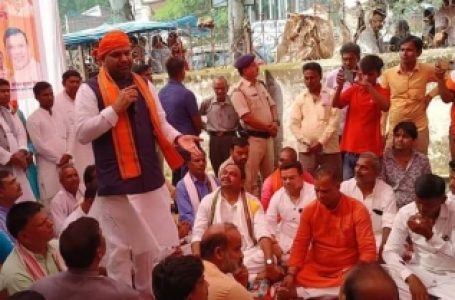 बिहार : सम्राट अशोक के ऐतिहासिक शिलालेख को मुक्त कराने की मांग को लेकर भाजपा ने दिया धरना