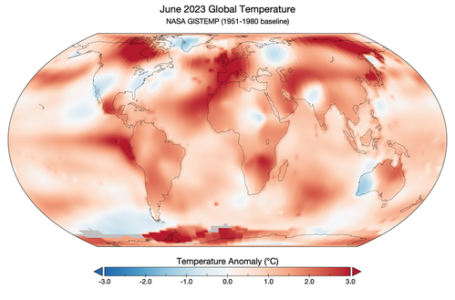 जून 2023 पृथ्वी पर अब तक का सबसे गर्म महीना : रिपोर्ट