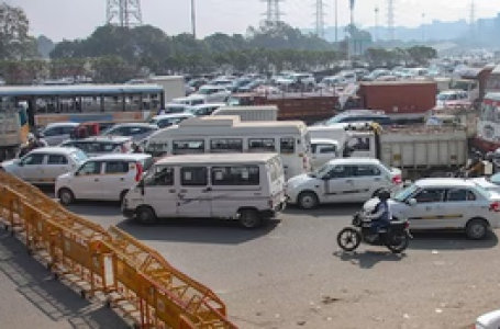 किसानों के विरोध मार्च के कारण दिल्ली में सुस्त पड़ी यातायात की रफ्तार