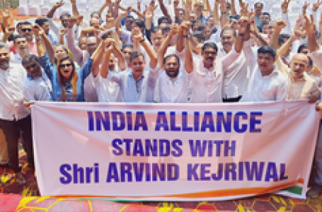 केजरीवाल की गिरफ्तारी के विरोध में इंडिया ब्लॉक ने गोवा में किया विरोध प्रदर्शन