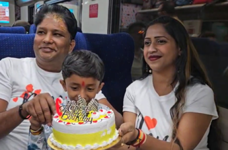 श्रीनगर के लिए रवाना हुई वंदे भारत एक्सप्रेस में परिवार ने मनाया बच्‍चे का जन्‍मदिन, पीएम मोदी को कहा धन्यवाद