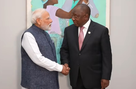 पीएम मोदी और दक्षिण अफ्रीका के राष्ट्रपति रामफोसा ने की द्विपक्षीय बैठक, एस जयशंकर भी रहे मौजूद