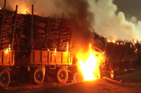 कर्नाटक: किसानों का प्रदर्शन उग्र, 50 से अधिक गन्ना ट्रैक्टरों में लगाई आग