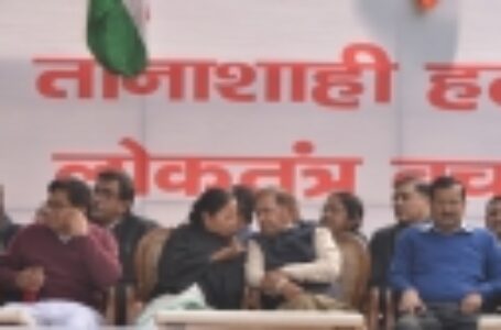 Leaders of major Opposition parties at a in Delhi on Feb 13, 2019