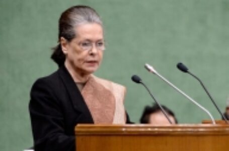 UPA Chairperson Sonia Gandhi addressing members of the Congress Parliamentary Party (CPP) in New Delhi on Feb 13, 2019