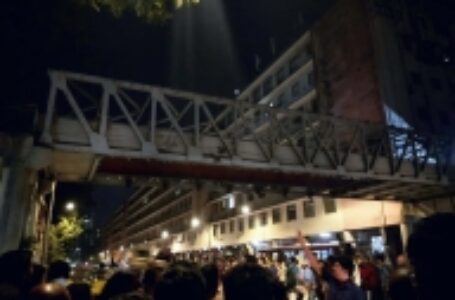 The foot over bridge outside Chhatrapati Shivaji Maharaj Railway terminus in Mumbai collapsed on Thursday killing five