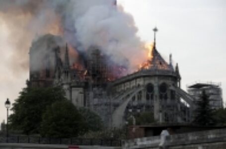 A major fire engulfed iconic medieval Cathedral of Notre-Dame in Paris on Tuesday