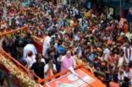 BJP Chief Amit Shah’s road show in Kolkata on Tuesday