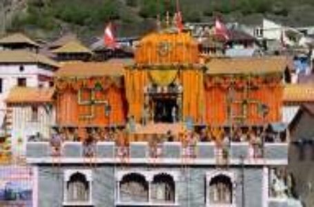 Badrinath temple in Garhawal Himalayas was opened for devotees on Friday