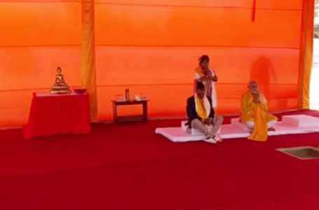 Modi, Deuba lay foundation stone of India Int’l Centre for Buddhist Culture & Heritage