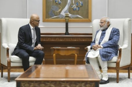 Nadella meets PM Modi, discusses how India Stack can transform world
