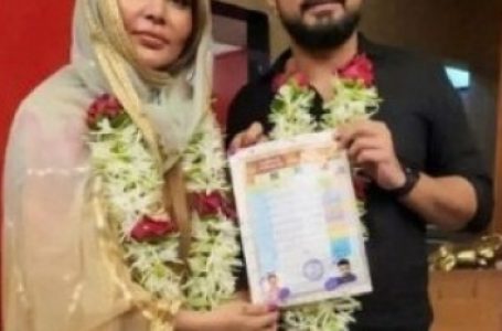 After denying the news, Rakhi’s husband announces they are married