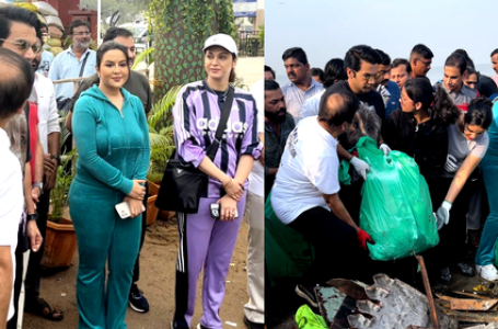 Rajkummar Rao, Isha Koppikar, Amruta Fadnavis lead beach clean-up drive after Ganpati Visarjan