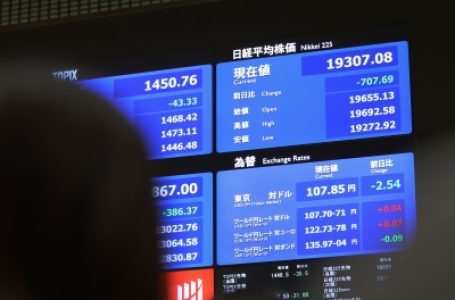 Tokyo stocks fall sharply on Middle East tension