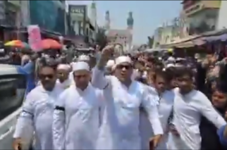 Anti-Pakistan protests after Friday prayers in Hyderabad