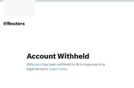 Govt says there’s no directive to block Reuters X handle in India