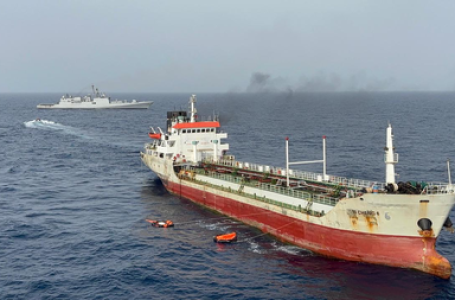 Indian Navy rescues 14 countrymen from vessel on fire in Arabian Sea