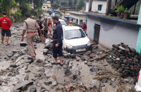 Two missing as cloudburst triggers havoc in Chamoli, rescue ops underway