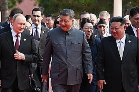 North Korea’s Kim Jong-un joins Putin and Xi at military parade, first such gathering in 66 years