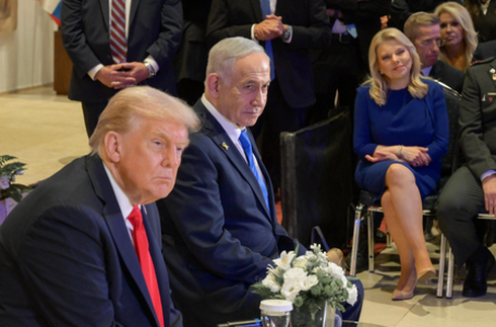 Knesset members expelled after disrupting Trump speech at Israeli parliament