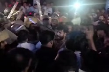 Visuals show Congress Kerala MP Shafi Parambil assaulted by police during Perambra clash