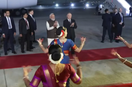 Russian President Vladimir Putin arrives on two-day State Visit, received by PM Modi at airport